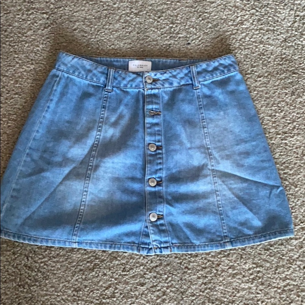 Blue skater girl skirt